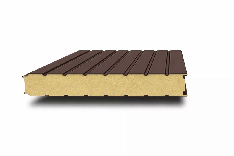 Стеновые сэндвич-панели PIR 100 мм RAL8017